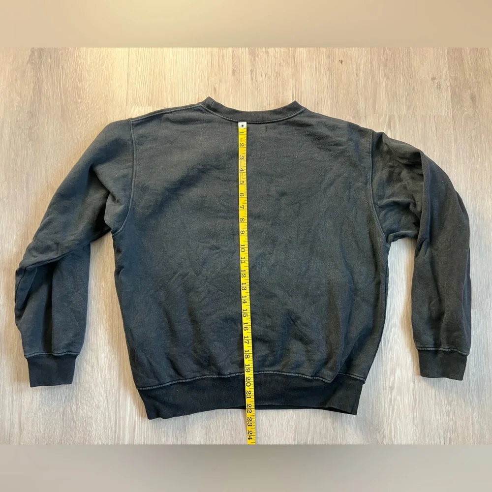 Anine Bing LA XS USA Eagle Flag Graphic Charcoal Sweatshirt oversized cotton - Picture 5 of 7